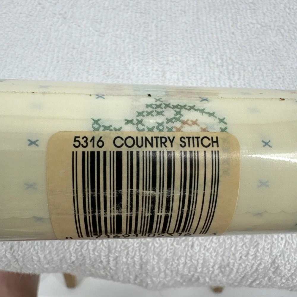 1986 Rubbermaid‎ Smooth 'N Easy Shelf  & Drawer Liner 5316 Country Stitch 10x12